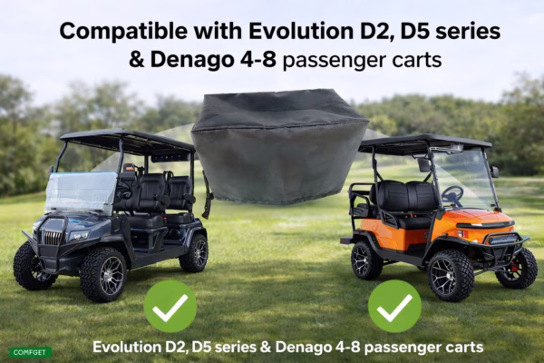 Waterproof Touchscreen Cover with Drawstring for EVolution & Denago Golf Cart