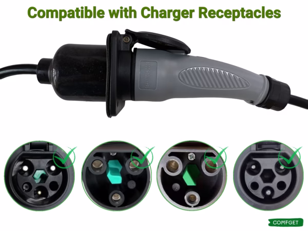 COMFGET 16.4 ft UL Listed Golf Cart Charging Power Cord Assembly for MadJax XSeries Storm, Star, Denago, Breezy EV, Replaces OEM# 2CR910, Heavy Duty Charge Cable